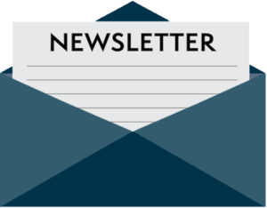 Newsletter paper within an envelope