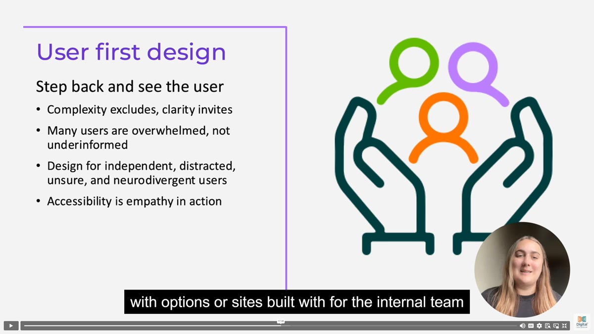 Video presentation from 2025 Accessibility Summit about inclusive campus experiences
